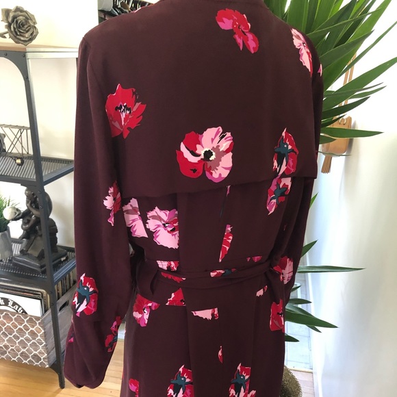 500 LIGHT FLORAL TRENCH COAT - Picture 3 of 7